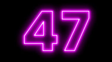 Parlak pembe Neon Numara CanlandırmasıName 