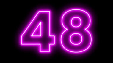 Parlak pembe Neon Numara CanlandırmasıName 