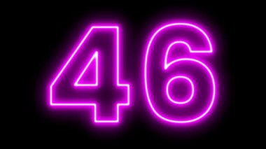 Parlak pembe Neon Numara CanlandırmasıName 