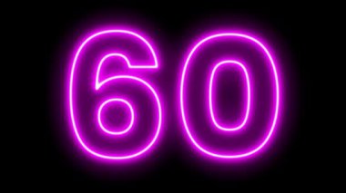 0 numaralı neon ışıkları