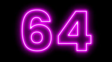 Siyah arkaplanda neon numarası 5