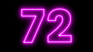 Siyah arkaplanda 7 numaralı neon ışığı.