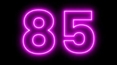 Siyah arkaplanda neon numara 8 işareti