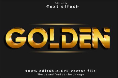 Altın Düzenlenebilir Metin Efekti 3B Lüks Biçim