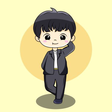 Takım Elbise Giyen Şirin Ofis Çocuğu