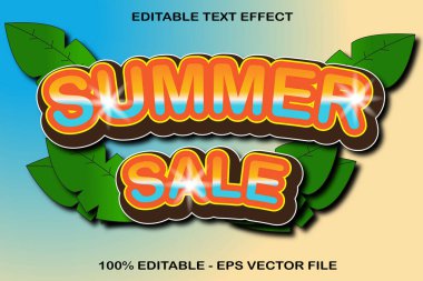 YAZ Satışı _ Düzenlenebilir metin efekti 3d kabartma _ biçim tasarımı