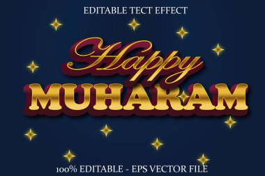Mutlu MUHARAM düzenlenebilir metin efekti 3d kabartma stili tasarımı
