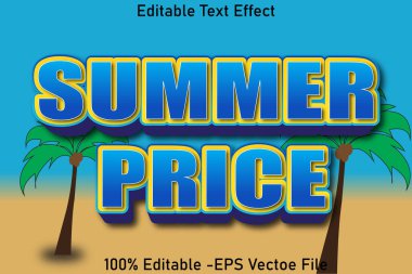 YAZ FRICE düzenlenebilir metin efekti 3D kabartma stili tasarımı