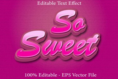 Tatlı Düzenlenebilir Metin Efekti 3d Kabartma Biçimi Tasarımı