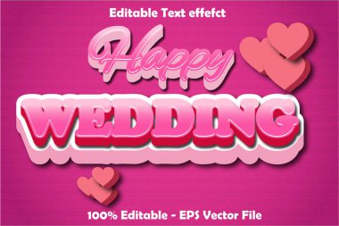 MUTLU DÜNYA Düzenlenebilir metin efekti 3D kabartma stili tasarımı