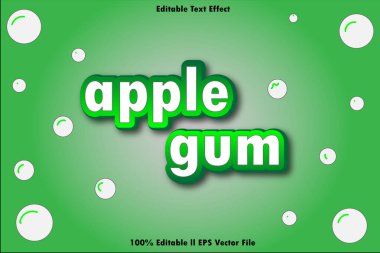 Apple Gum Düzenlenebilir Metin Efekti