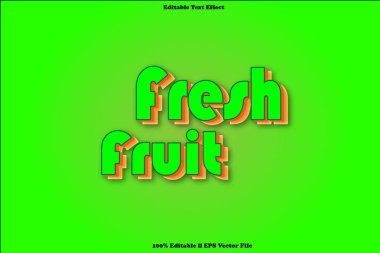 Taze Meyve Düzenlenebilir Metin Efekti