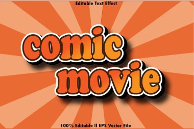 Çizgi Film Düzenlenebilir Metin Efekti