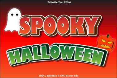 Ürkütücü Cadılar Bayramı Düzenlenebilir Metin Efekti