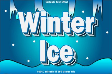 Kış Buzu Düzenlenebilir Metin Efekti