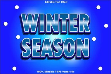 Kış Sezonu Düzenlenebilir Metin Efekti