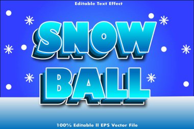 Kar Topu Düzenlenebilir Metin Efekti