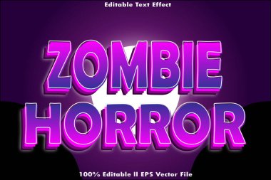 Zombi Dehşeti Düzenlenebilir Metin Efekti