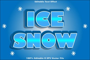 Buz Karı Düzenlenebilir Metin Efekti