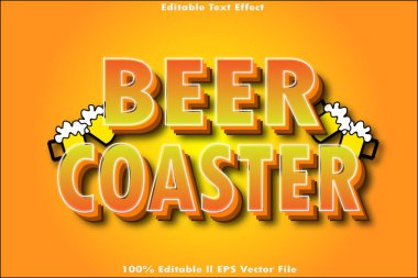 Bira Altlığı Düzenlenebilir Metin Efekti