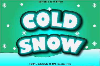 Soğuk Kar Düzenlenebilir Metin Efekti