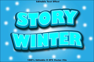 Hikaye Kış Düzenlenebilir Metin Efekti