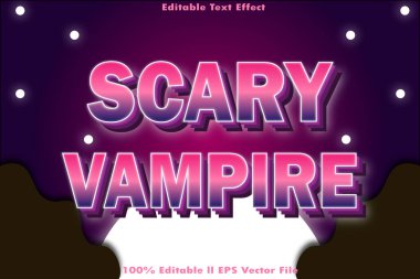 Korkunç Vampir Düzenlenebilir Metin Efekti