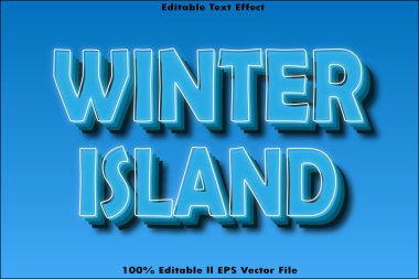 Kış Adası Düzenlenebilir Metin Efekti