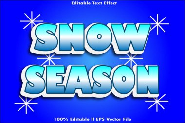 Kar Sezonu Düzenlenebilir Metin Efekti