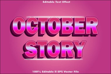 Ekim Hikayesi Düzenlenebilir Metin Efekti