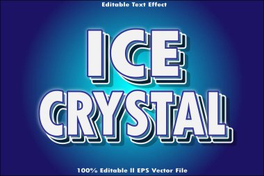 Buz Kristali Düzenlenebilir Metin Efekti