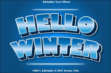 Merhaba Kış Düzenlenebilir Metin Efekti