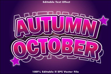 Sonbahar Ekim Düzenlenebilir Metin Efekti