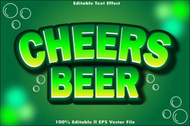 Şerefe Bira Düzenlenebilir Metin Efekti
