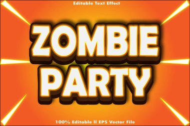 Zombi Partisi Düzenlenebilir Metin Efekti