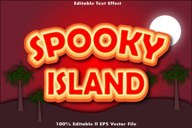 Ürkütücü Ada Düzenlenebilir Metin Efekti