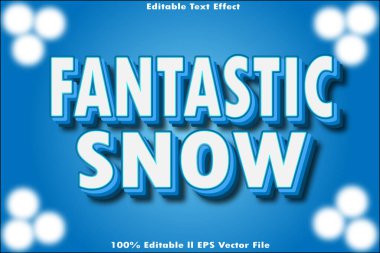 Fantastik Kar Düzenlenebilir Metin Efekti