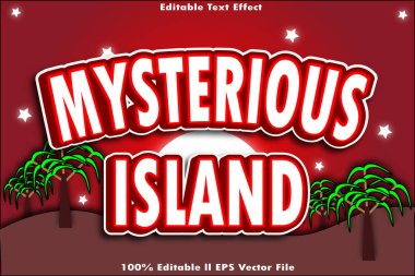 Gizemli Ada Düzenlenebilir Metin Efekti