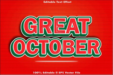 Büyük Ekim Düzenlenebilir Metin Efekti