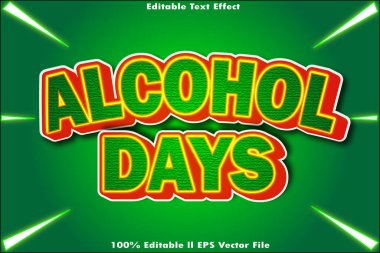 Alkol Günleri Düzenlenebilir Metin Efekti