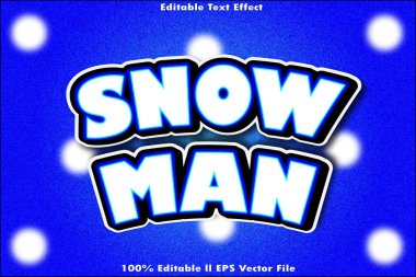 Kar Adam Düzenlenebilir Metin Efekti