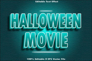 Cadılar Bayramı Filmi Düzenlenebilir Metin Efekti