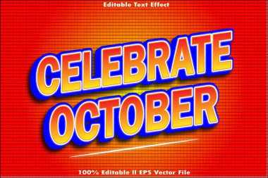 Ekim Düzenlenebilir Metin Efektini Kutla