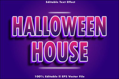 Cadılar Bayramı Evi Düzenlenebilir Metin Efekti