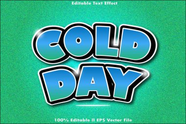 Soğuk Gün Düzenlenebilir Metin Efekti