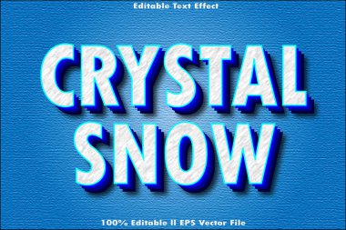 Kristal Kar Düzenlenebilir Metin Efekti