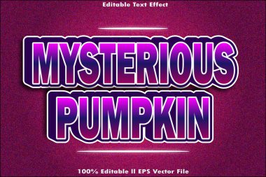 Gizemli Balkabağı Düzenlenebilir Metin Efekti