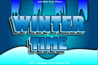 Kış Saati Düzenlenebilir Metin Efekti