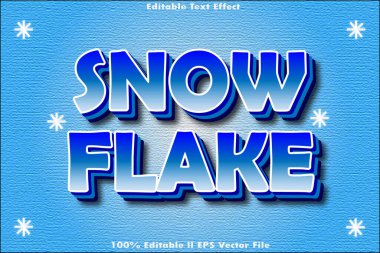 Kar Tanesi Düzenlenebilir Metin Efekti