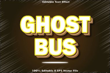 Hayalet Otobüs Düzenlenebilir Metin Efekti